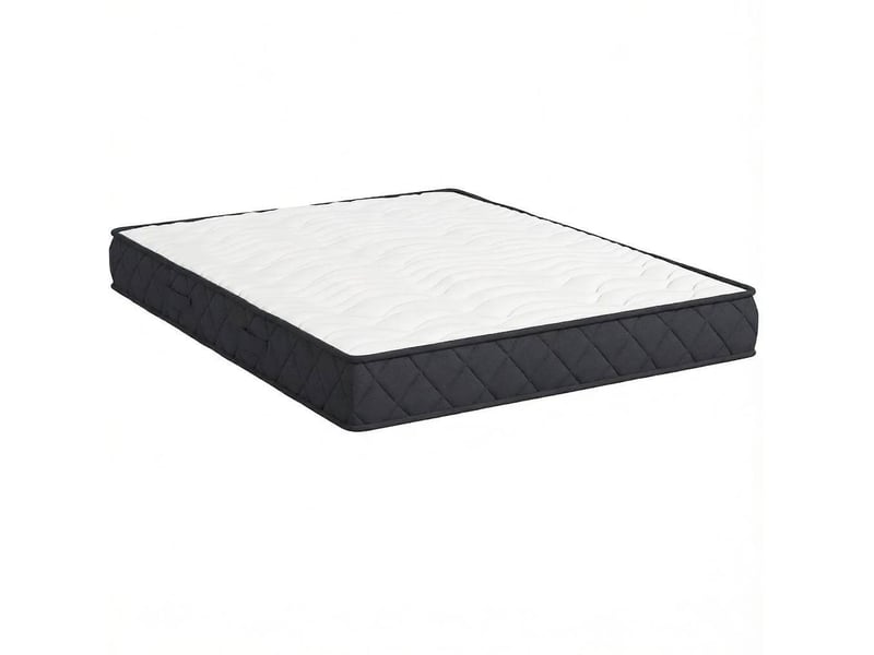  Matelas 2 places 140x190 cm – blanc et gris – mousse à mémoire de forme, 20 cm, dessous antidérapant  - Conforama A