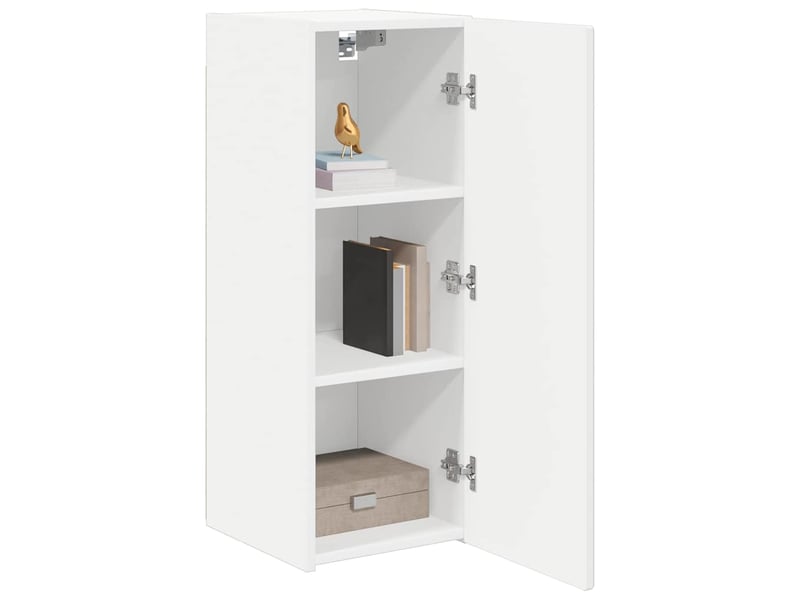  Meuble tv - banc tv - meuble de rangement mural 2 pcs blanc bois d'ingénierie  - Conforama C