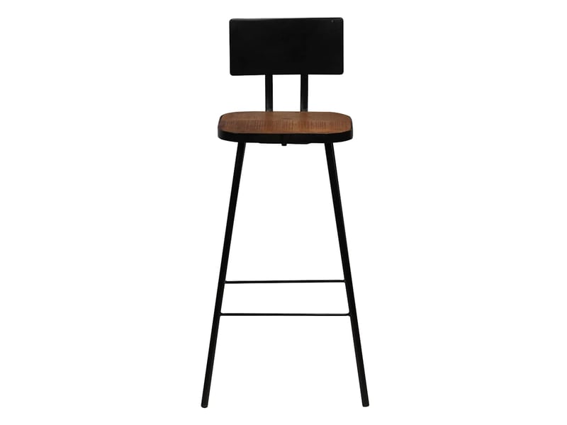  Lot de 4 tabouret de bar, chaise de bar bois massif de récupération shl8244  - Conforama A