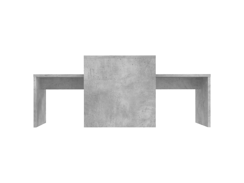  Ensemble de tables gigognes 2 pcs gris béton 100x48x40 cm bois ingénierie  - Conforama D