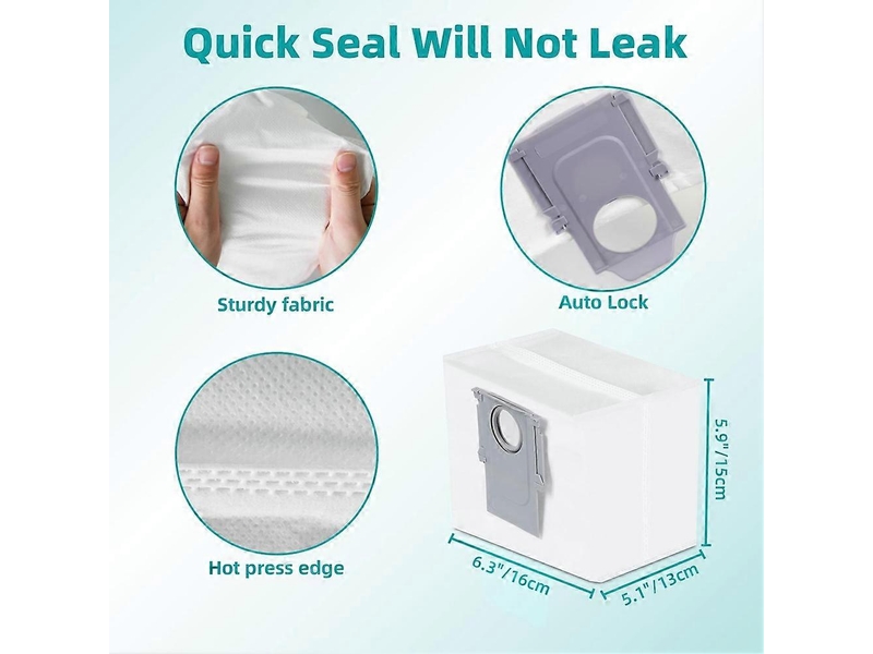  Replacement dust bags for s8+s8 pro ultras7 maxv ultra s7 pro ultra+max+q5+ vacuum self-empty dock,b  - Conforama D