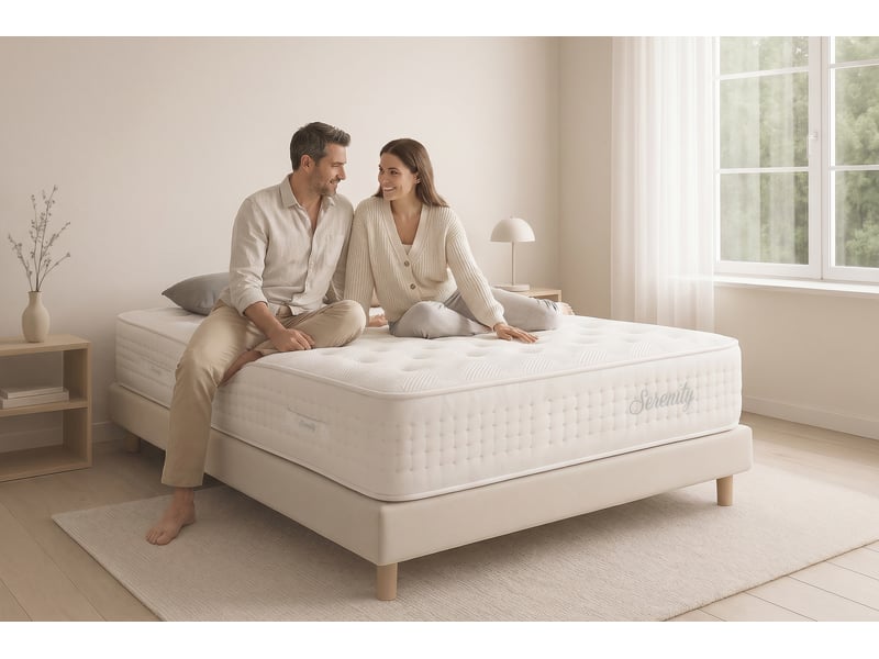  Matelas ressorts ensachés serenity 30 cm - 110x180 cm - fermeté élevée- moonia  - Conforama C