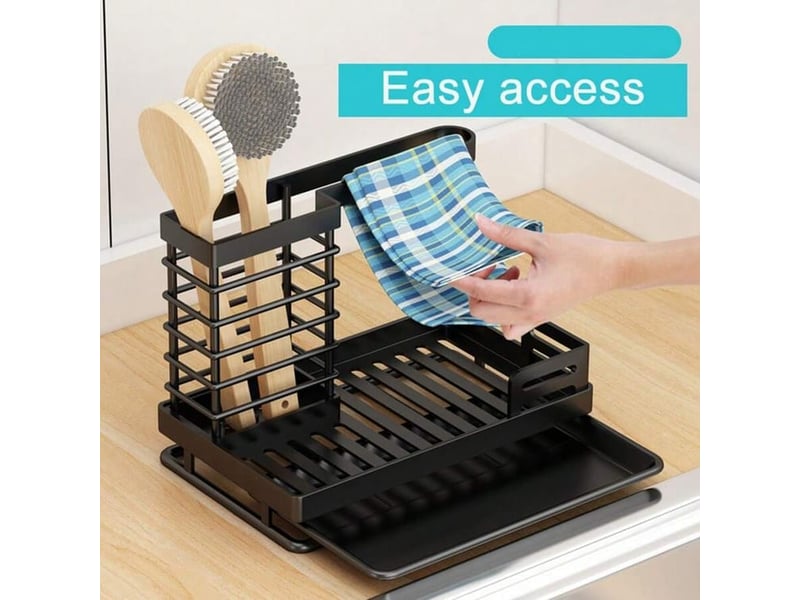  Support de chiffon de cuisine - organisateur de brosse de nettoyage - support de chiffon de cuisine multifonctionnel - égouttoir d'éponge à vaisselle  - Conforama D