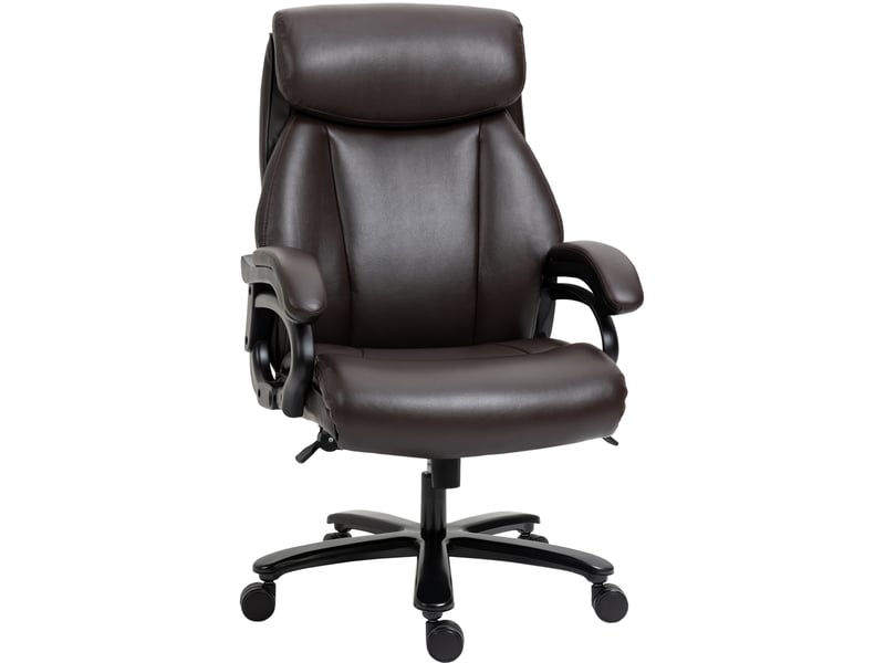  Fauteuil de bureau 72 x 83 x 114-122 cm – marron – hauteur réglable, fonction basculante et roulettes 360°  - Conforama A