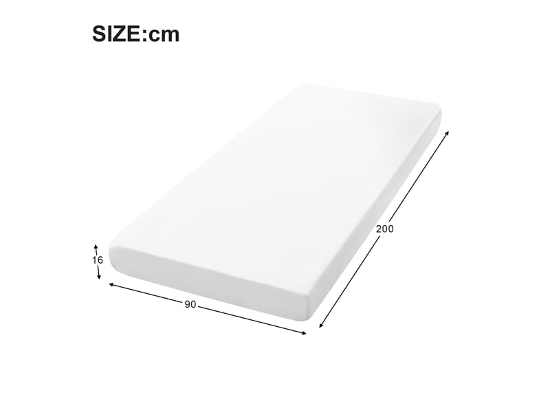  Matelas ergonomique en mousse 90x200 cm ferme H3 – Matelas 1 place certifié Oeko-Tex avec housse déhoussable antidérapante et poignées de transport  - Conforama C