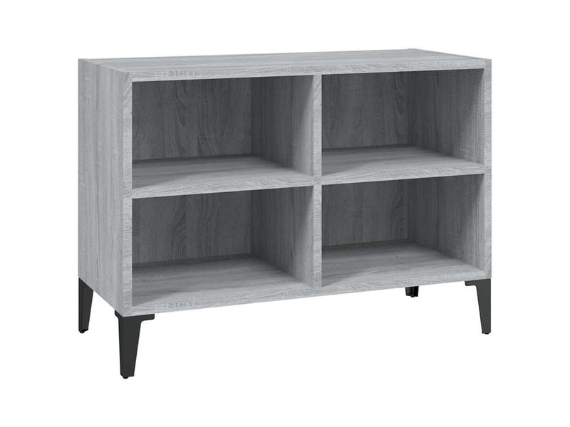  Meuble tv - banc tv - meuble de rangement avec pieds en métal sonoma gris 69,5x30x50 cm  - Conforama A