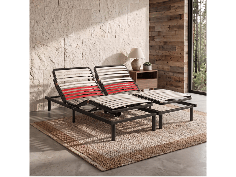 Sommier électrique 70x190 cm -lattes avec fermeté réglable - encastrable - collection relaxation PREMIUM - Conforama B
