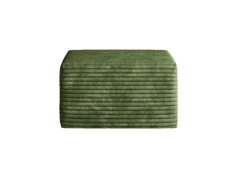 Pouf vert repose-pieds confortable ottoman de salon meuble d'appoint léger 65x60x38 cm - Conforama A