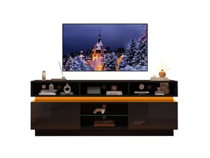 Meuble tv coloris noir 160 cm WISHDOR