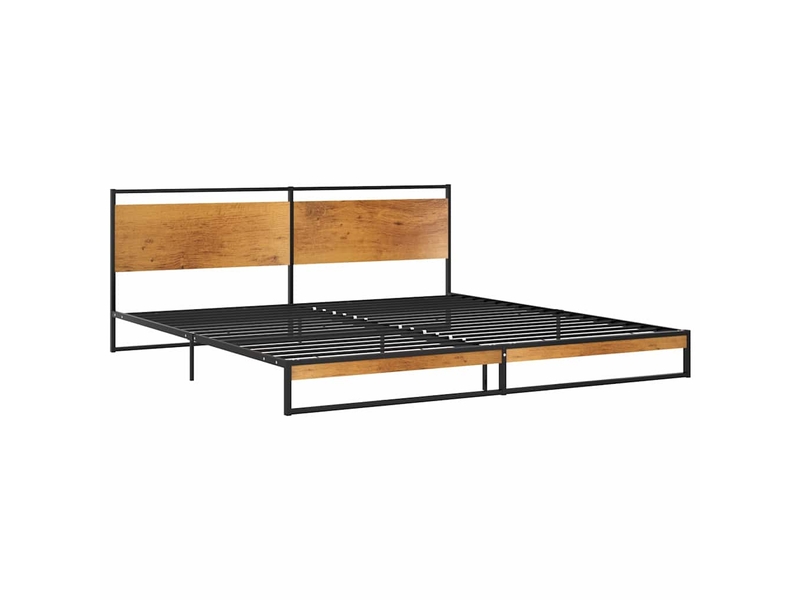  Lit adulte, lit double, cadre de lit sans matelas métal 200x200cm cf15101  - Conforama C