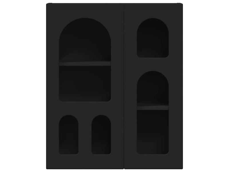  Armoire suspendue, meuble de rangement elst noir 59x20x71,5 cm bois d'ingénierie  - Conforama E