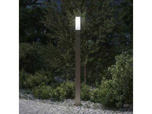 Borne lumineuse, lampadaire avec détecteur 110 cm en acier inoxydable ip44 shl91655