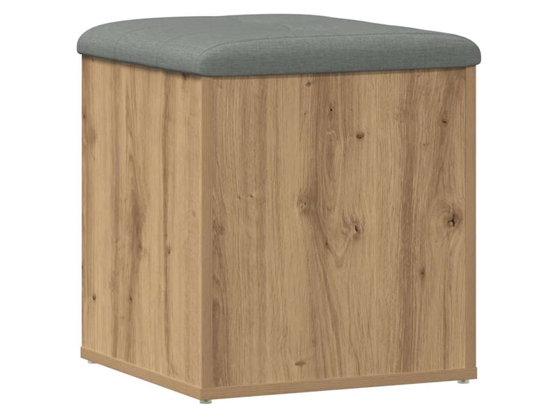  Banc chambre, banc de rangement chêne artisanal 42x42x45 cm bois d'ingénierie  - Conforama A