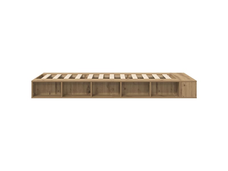  Lit simple- lit adulte -  cadre de lit avec rangement chêne artisanal 80 x 200 cm  - Conforama D