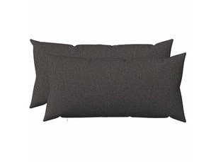 Lot de 2 coussins avec oreiller, coussins décoratifs heerlen gris foncé tissu cf50225