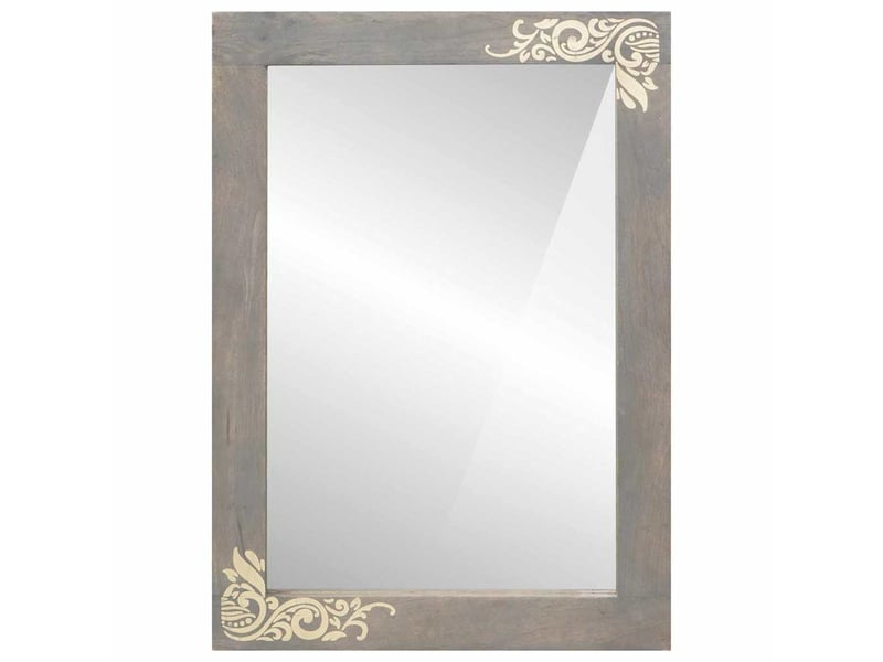 Miroir de salle de bain, miroir de toilette gris 70 x 50 x 2,5 cm cf62547 - Conforama A