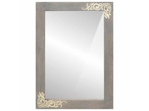 Miroir de salle de bain, miroir de toilette gris 70 x 50 x 2,5 cm cf62547