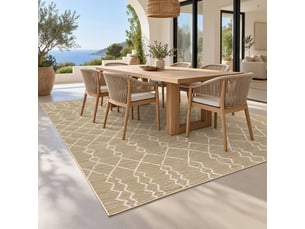 The white stone tapis extérieur motif berbère 140x200 cm beige | pour intérieur et extérieur, résistant aux uv et à l'eau, lavable | tapis en polypropylène tissé à plat effet sisal