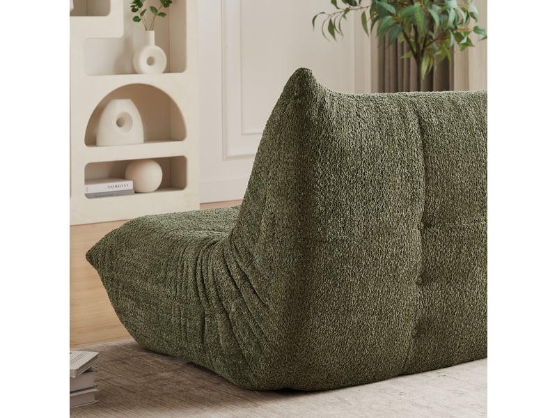  Canapé chenille fauteuil de sol lounge sans accoudoirs mousse  - Conforama B