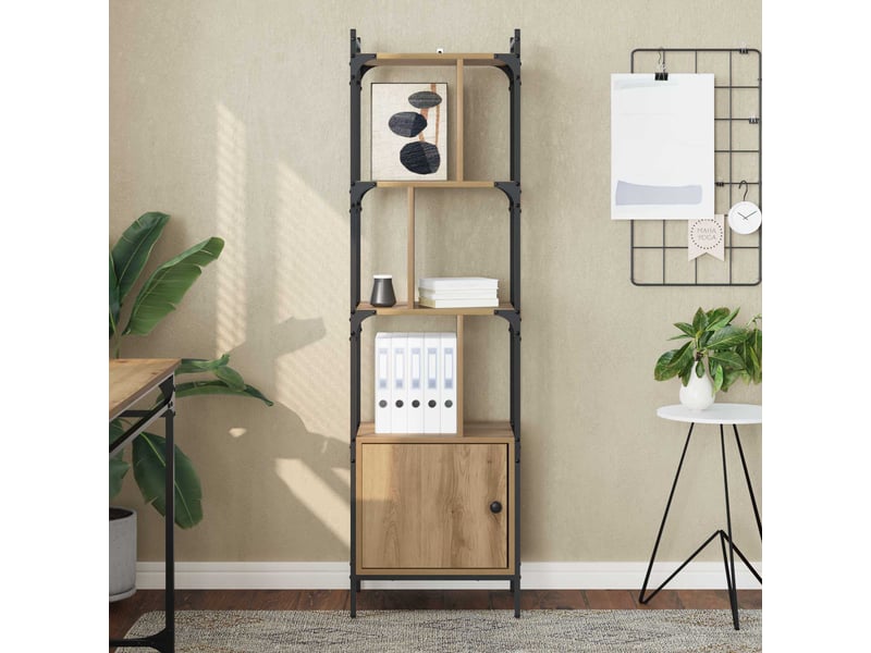  Bibliothèque 6 niveaux, armoire à livres 44,5 x 30 x 154,5 cm bois d'ingénierie shl2377  - Conforama D
