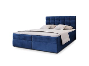 Lit avec rangement 160x200 cm <strong>MASSENO</strong> <strong></strong> coloris bleu