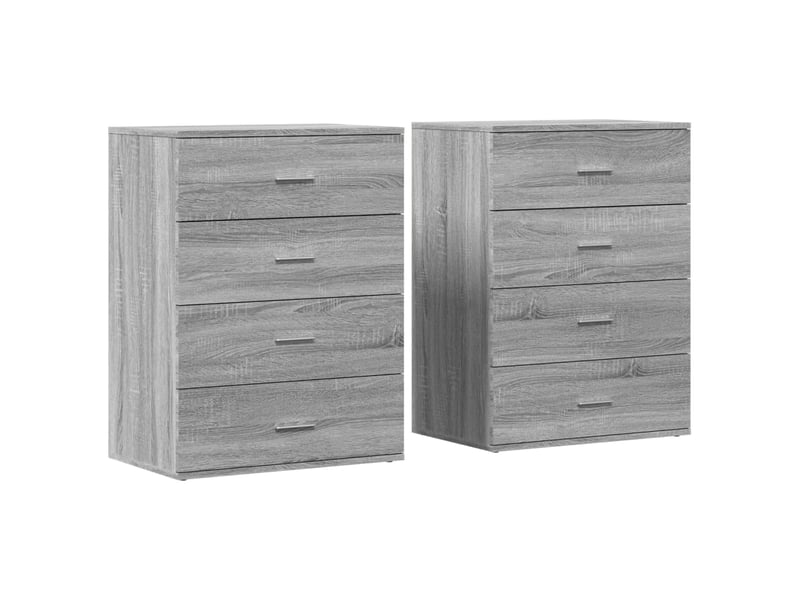  Buffets 2 pcs - bahut - meuble de rangement sonoma gris 60x39x80 cm bois d'ingénierie  - Conforama A