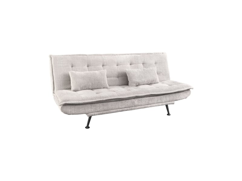 Canapé droit convertible sereno blanc – canapé-lit 3 places en tissu chenille  - Conforama A
