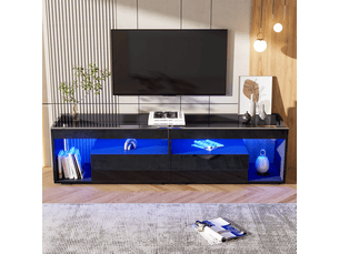 Meuble tv coloris noir 180 cm <strong></strong> <strong></strong>