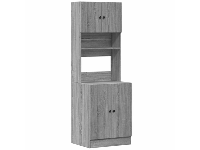  Meuble de rangement, armoire de cuisine sonoma gris 60x50x180cm bois d’ingénierie  - Conforama A
