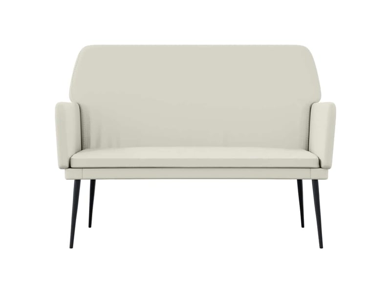  Banc chambre, banc de lit crème 108x79x79 cm velours shl27582  - Conforama C