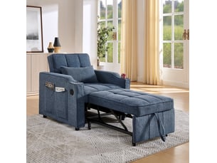 Fauteuil convertible  ELVMI Tissu bleu