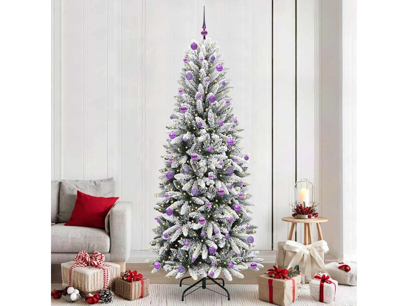 Sapin de noël artificiel, arbre de noël blanc 240 cm shl6561 - Conforama B
