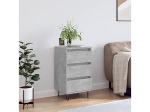 Buffet cuisine, meuble de rangement, bahut gris béton 40x35x70 cm bois d'ingénierie shl47730