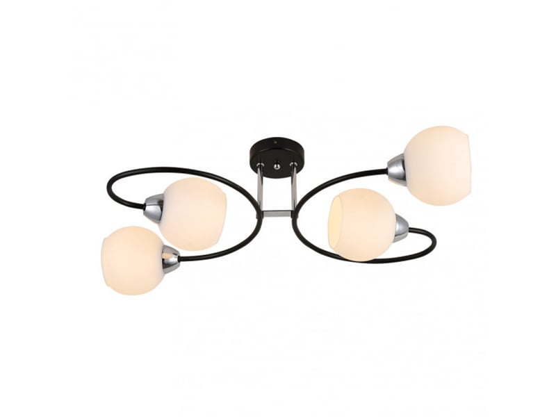  Fabrilamp fuji, lampe, moderne, 4 x e27, noirchromé, 21 x 63 x 37 cm 152254052 - Conforama C