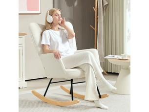 Fauteuil relax manuel  <strong></strong> Polyester blanc