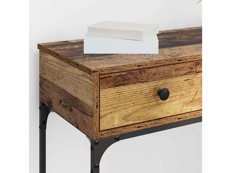  Table console - table d'appoint - table d' entrée bois ancien 75 x 34,5 x 75 cm bois d'ingénierie  - Conforama D