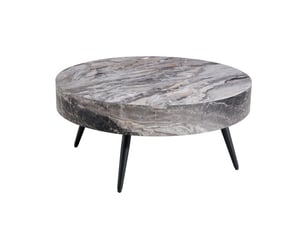 Table basse rond(e) coloris gris   - 70 cmx70 cm