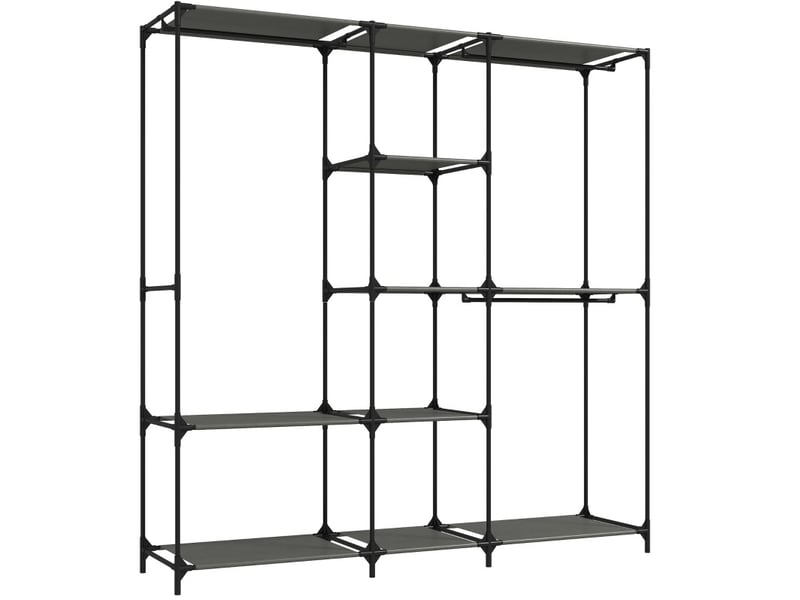  Armoire penderie ouverte portable 182 x 43 x 182 cm, 3 tringles, noire  - Conforama A