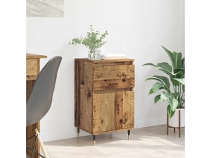 Buffet - bahut - meuble de rangement bois ancien 40 x 35 x 70 cm bois d'ingénierie et fer