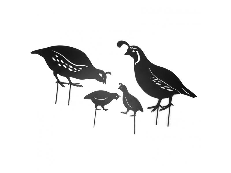  Lot de 4 statues de cailles en métal faites à la main pour décoration de jardin extérieur  - Conforama E