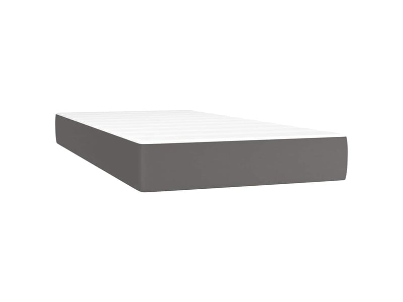  Matelas de lit à ressorts ensachés fermeté moyenne gris 100x200x20cm similicuir  - Conforama A