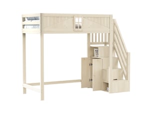 Lit mezzanine 90x200 cm MEUBLIV coloris naturel