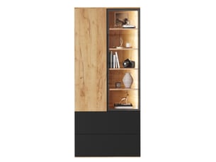 Vitrine coloris bicolore 6 étagère(s) <strong>WISHDOR</strong> <strong></strong> - 70 cmx160 cm