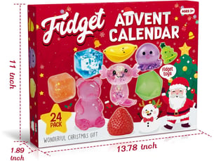 Calendrier de l'avent 2026 – compte à rebours 24 jours avec jouets squishy mignons