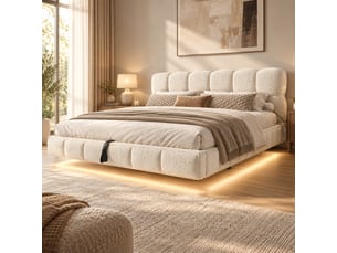 Lit coffre 140x200 cm <strong></strong> <strong>Fay Lum</strong> coloris beige