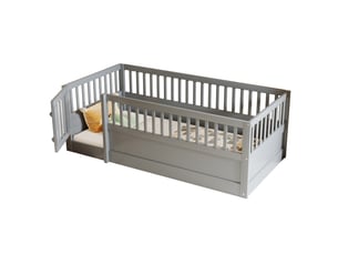 Lit simple 90x200 cm OKMYHOME coloris gris