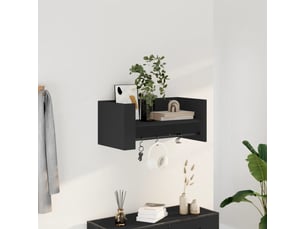 Étagère flottante, etagère murale, étagère suspendue noir 70,5x35x30,5 cm bois d'ingénierie cf42587