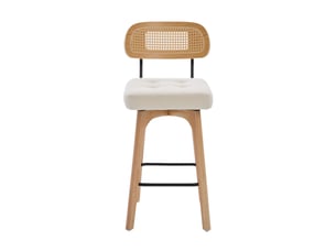 Lot de 2 tabourets de bar,44x51x96 cm,pivotants à 360°,chenille,beige