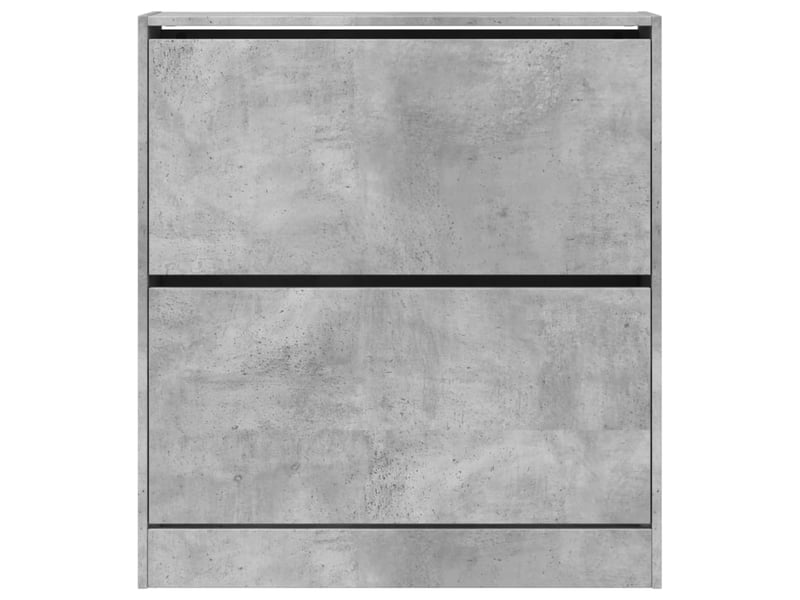  Meuble à chaussure, armoire à chaussures gris béton 80x21x87,5 cm bois d'ingénierie  - Conforama E