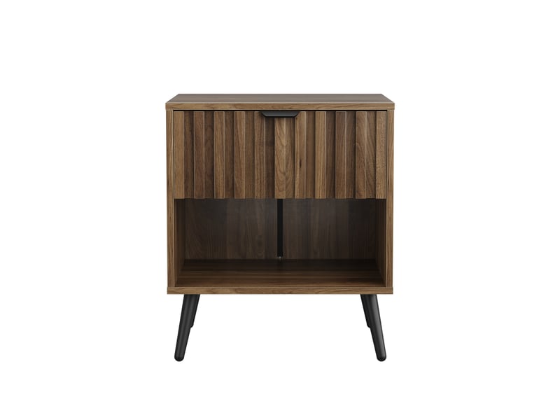  Table de chevet moderne, noyer, avec tiroir intégré, rangement chambre, 45 cm, 1 pièce  - Conforama A